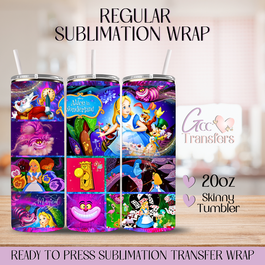 Wonderland Collage - 20oz Regular Sublimation Wrap