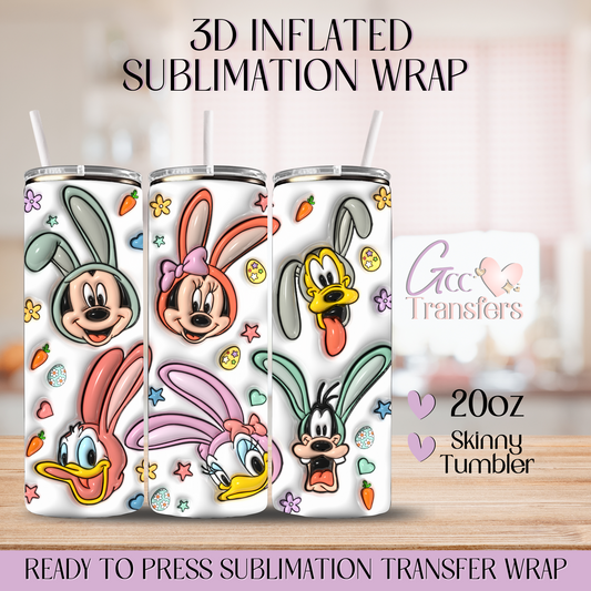 Wonderland Easter Friends - 20oz 3D Inflated Sublimation Wrap
