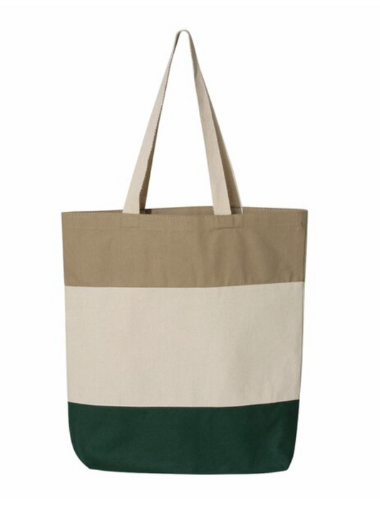Forest/Natural/Khaki - Tri-color Tote Bag